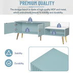 Shoe Storage Bench with Cushioned Seat