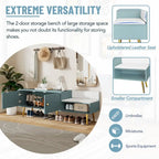 Shoe Storage Bench with Cushioned Seat
