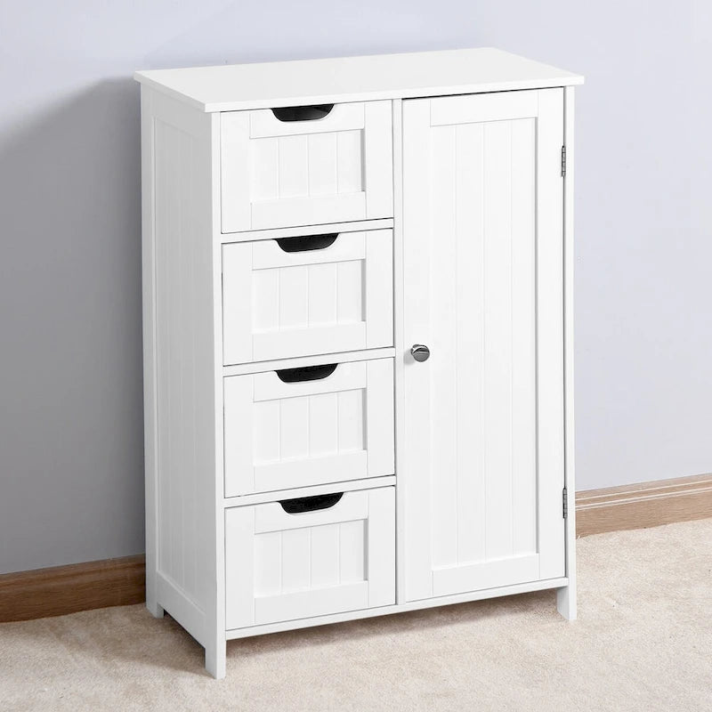 Floor Cabinet with Drawers and Adjustable Shelf
