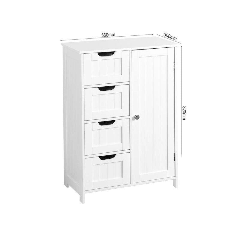 Floor Cabinet with Drawers and Adjustable Shelf